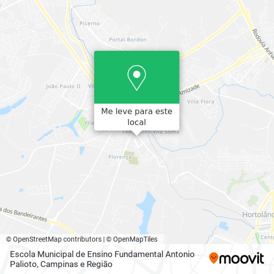 Escola Municipal de Ensino Fundamental Antonio Palioto mapa