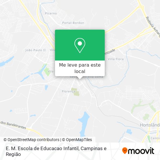 E. M. Escola de Educacao Infantil mapa