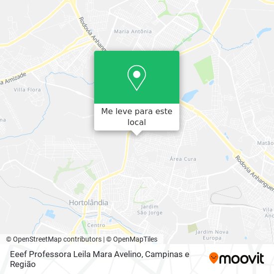 Eeef Professora Leila Mara Avelino mapa