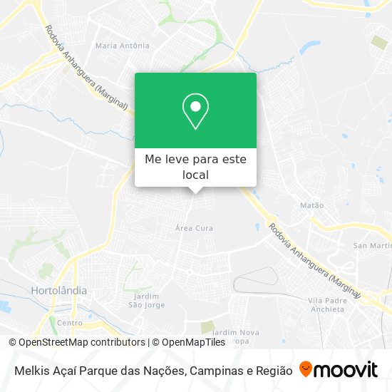 Melkis Açaí Parque das Nações mapa