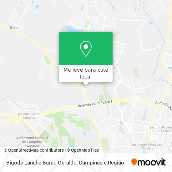 Bigode Lanche Barão Geraldo mapa