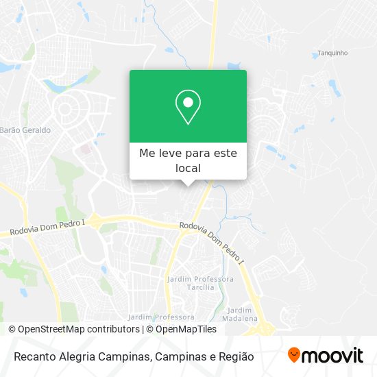 Recanto Alegria Campinas mapa