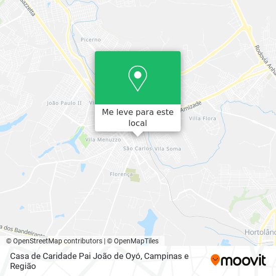 Casa de Caridade Pai João de Oyó mapa