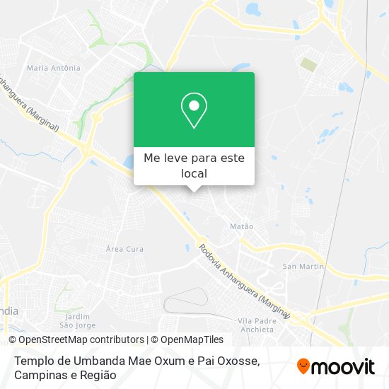 Templo de Umbanda Mae Oxum e Pai Oxosse mapa