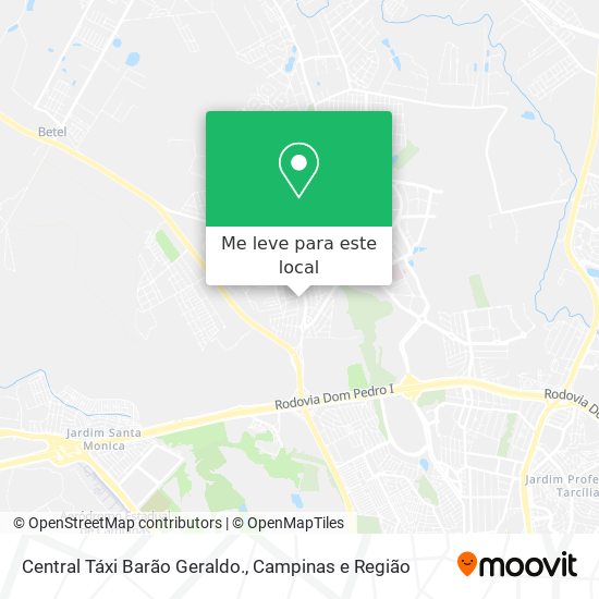 Central Táxi Barão Geraldo. mapa