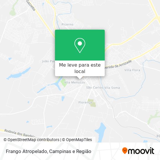 Frango Atropelado mapa