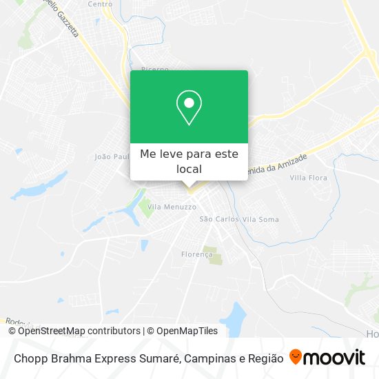 Chopp Brahma Express Sumaré mapa