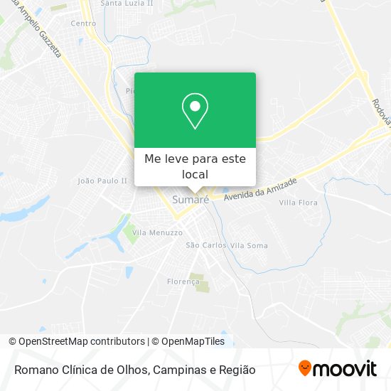 Romano Clínica de Olhos mapa