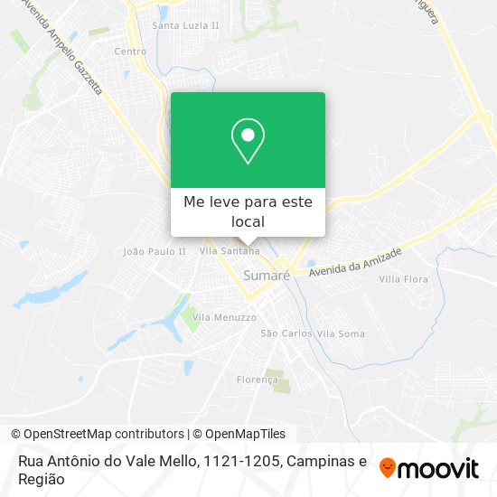Rua Antônio do Vale Mello, 1121-1205 mapa