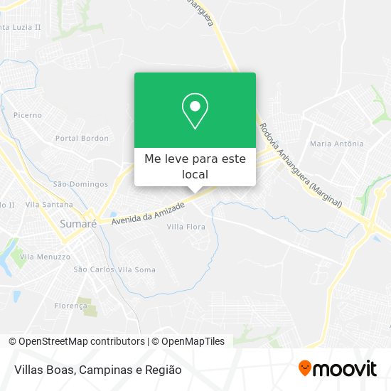 Villas Boas mapa