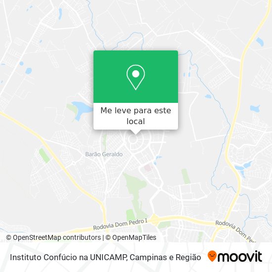 Instituto Confúcio na UNICAMP mapa