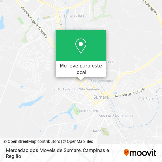 Mercadao dos Moveis de Sumare mapa