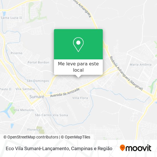 Eco Vila Sumaré-Lançamento mapa