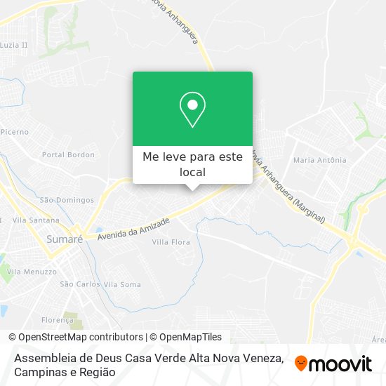 Assembleia de Deus Casa Verde Alta Nova Veneza mapa