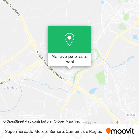 Supermercado Morete Sumaré mapa