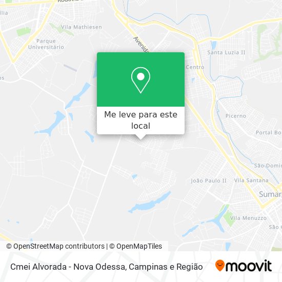 Cmei Alvorada - Nova Odessa mapa