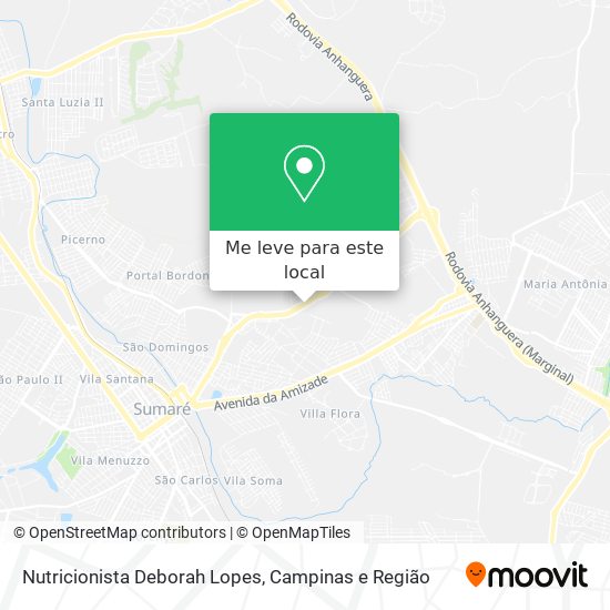 Nutricionista Deborah Lopes mapa
