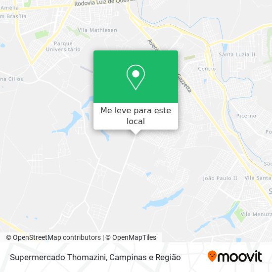 Supermercado Thomazini mapa