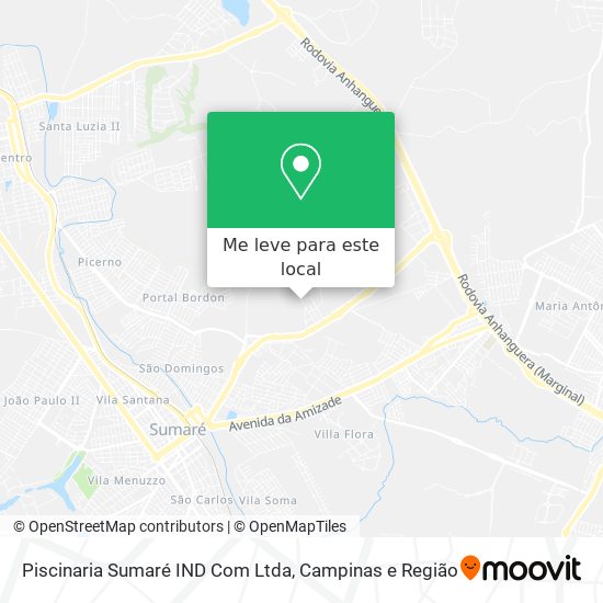 Piscinaria Sumaré IND Com Ltda mapa