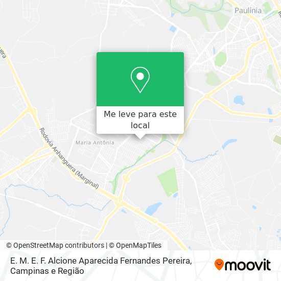 E. M. E. F. Alcione Aparecida Fernandes Pereira mapa