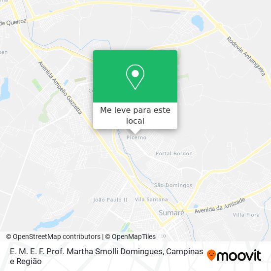 E. M. E. F. Prof. Martha Smolli Domingues mapa