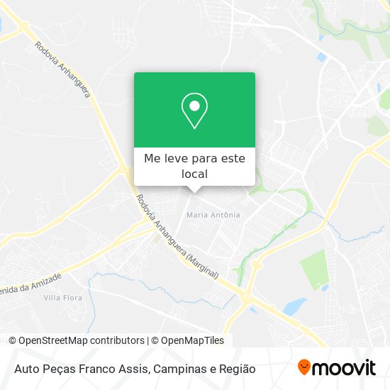Auto Peças Franco Assis mapa