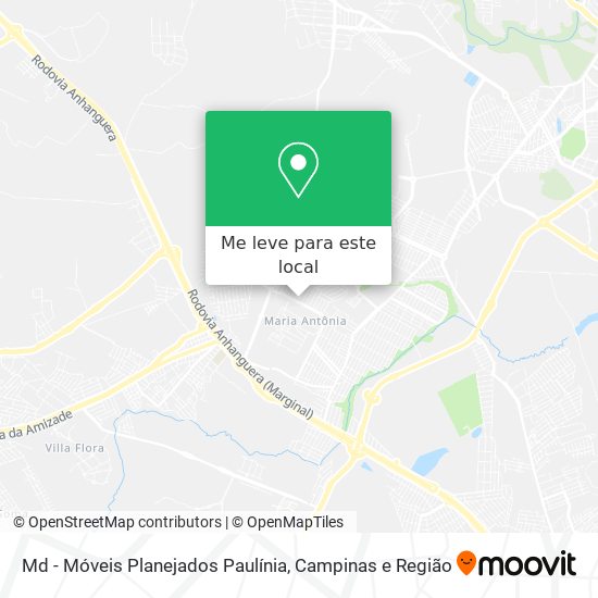 Md - Móveis Planejados Paulínia mapa