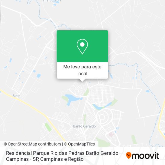 Residencial Parque Rio das Pedras Barão Geraldo Campinas - SP mapa