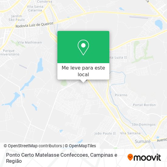 Ponto Certo Matelasse Confeccoes mapa