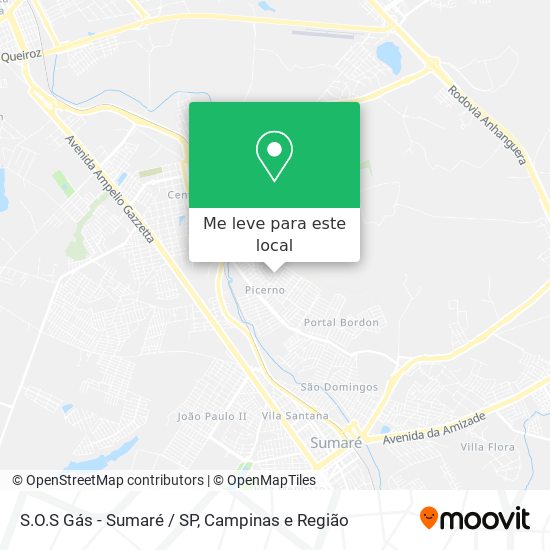 S.O.S Gás - Sumaré / SP mapa