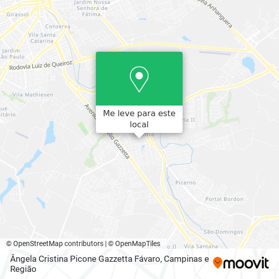 Ângela Cristina Picone Gazzetta Fávaro mapa