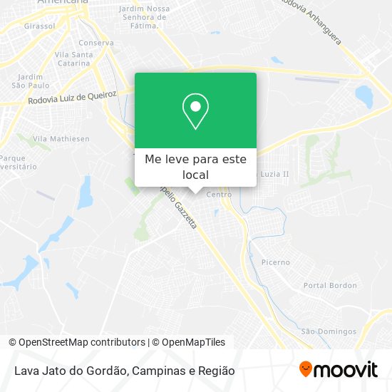Lava Jato do Gordão mapa