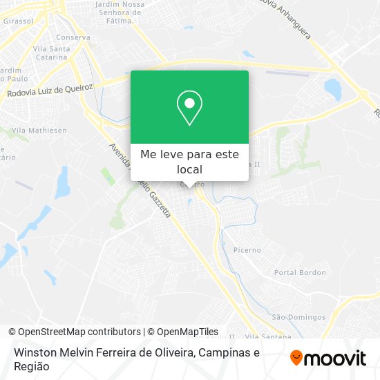 Winston Melvin Ferreira de Oliveira mapa
