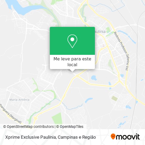 Xprime Exclusive Paulínia mapa