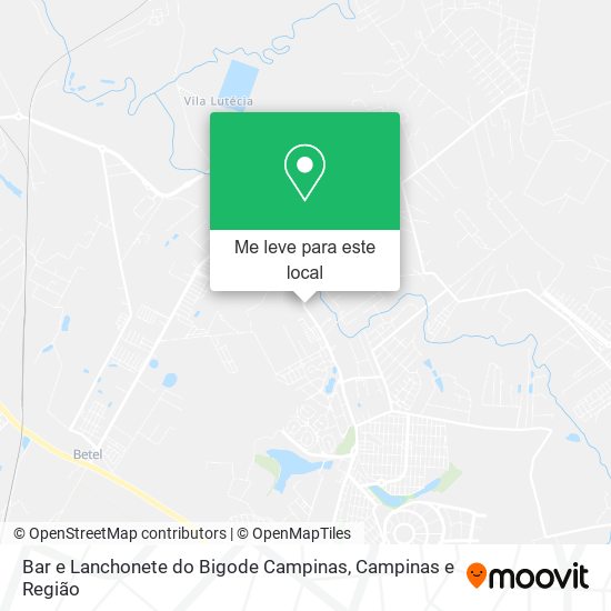 Bar e Lanchonete do Bigode Campinas mapa