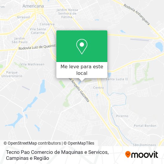 Tecno Pao Comercio de Maquinas e Servicos mapa