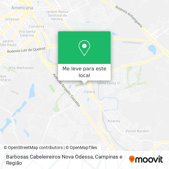 Barbosas Cabeleireiros Nova Odessa mapa