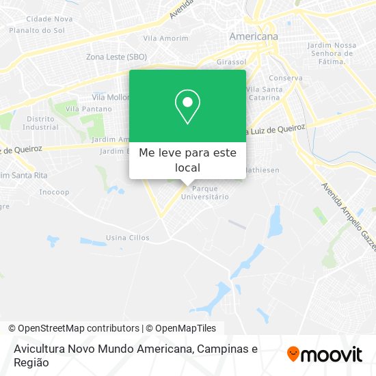 Avicultura Novo Mundo Americana mapa