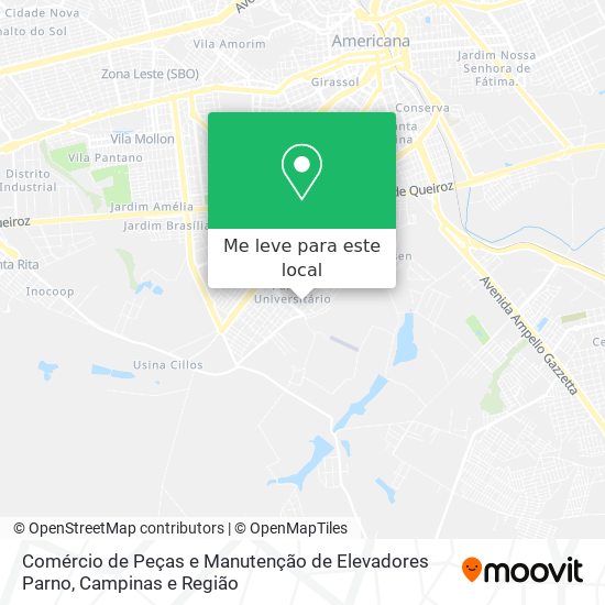 Comércio de Peças e Manutenção de Elevadores Parno mapa