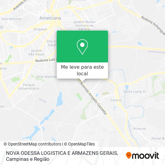 NOVA ODESSA LOGISTICA E ARMAZENS GERAIS mapa