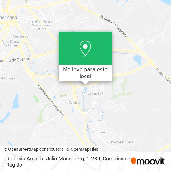 Rodovia Arnaldo Júlio Mauerberg, 1-280 mapa
