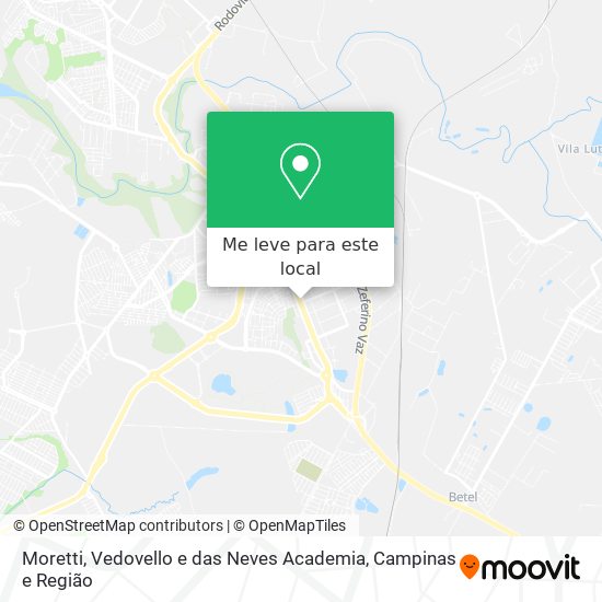 Moretti, Vedovello e das Neves Academia mapa