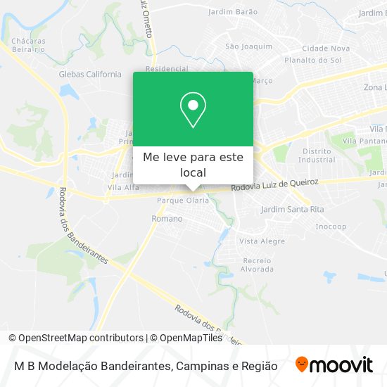 M B Modelação Bandeirantes mapa