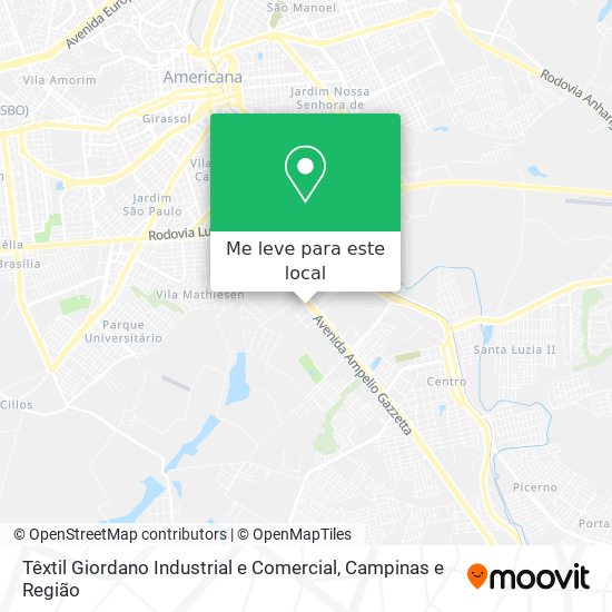 Têxtil Giordano Industrial e Comercial mapa