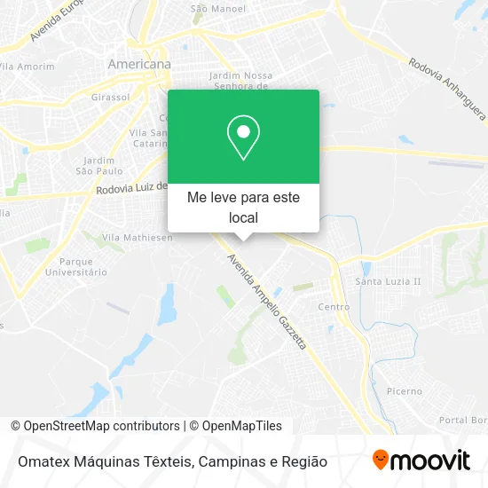Omatex Máquinas Têxteis mapa