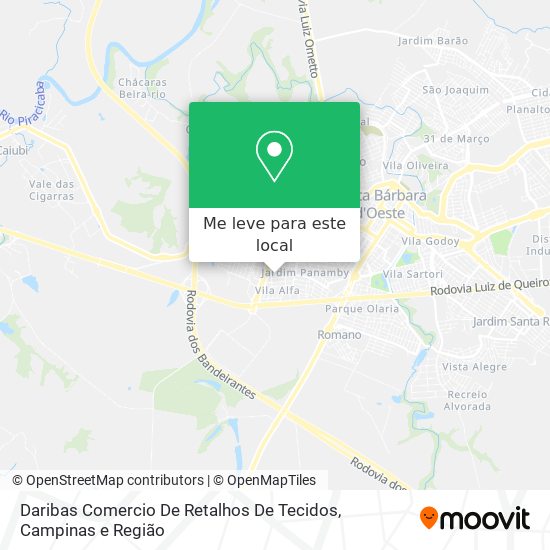 Daribas Comercio De Retalhos De Tecidos mapa