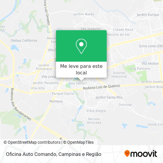 Oficina Auto Comando mapa