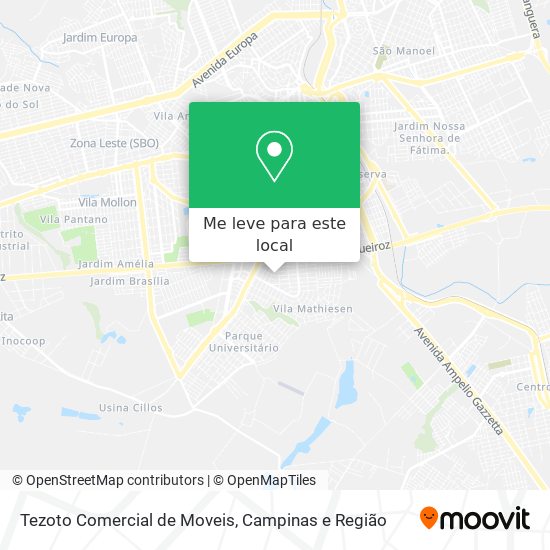 Tezoto Comercial de Moveis mapa