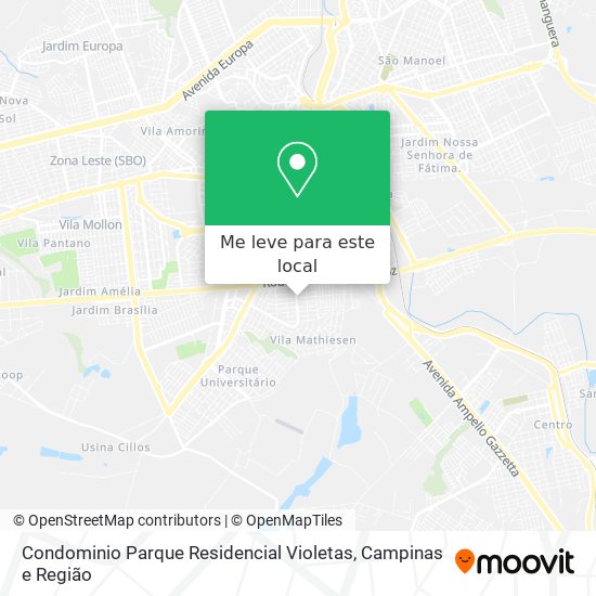 Condominio Parque Residencial Violetas mapa