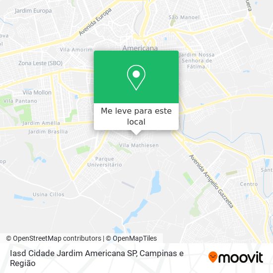 Iasd Cidade Jardim Americana SP mapa